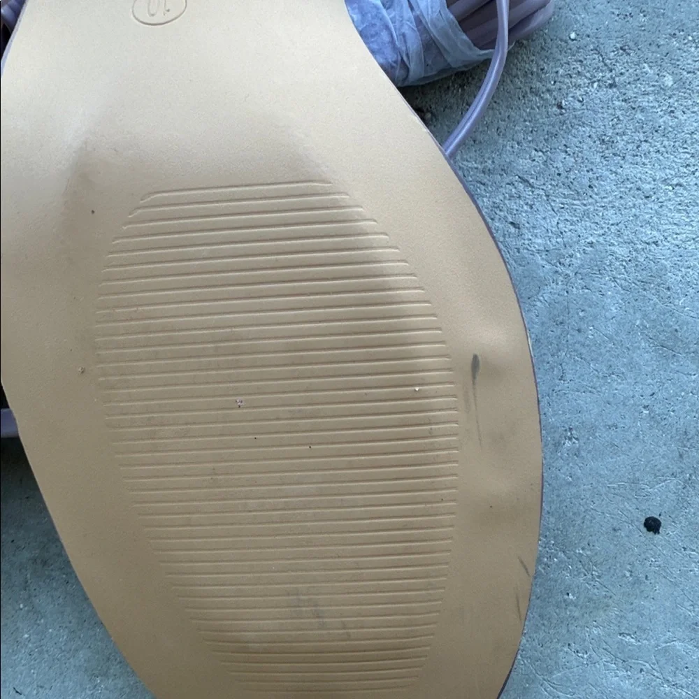 Lace-Up Flat Sandals in Lavender - Picture 8 of 9